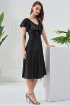 Asimetrik Fırfır Detaylı Şık Elbise