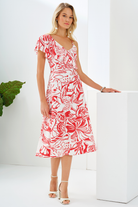 Asimetrik Fırfır Detaylı Şık Elbise