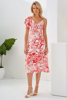 Asimetrik Fırfır Detaylı Şık Elbise