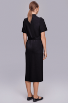 Yırtmaçlı Midi Boy Elbise