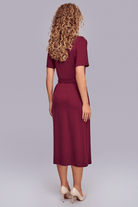 Yırtmaçlı Midi Boy Elbise