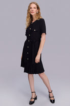 Etekucu Pileli Elbise