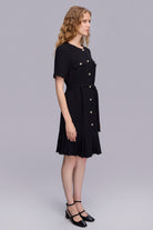 Etekucu Pileli Elbise