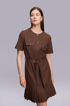 Etekucu Pileli Elbise