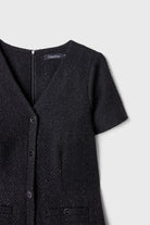 Önden Düğmeli Tüvit Elbise