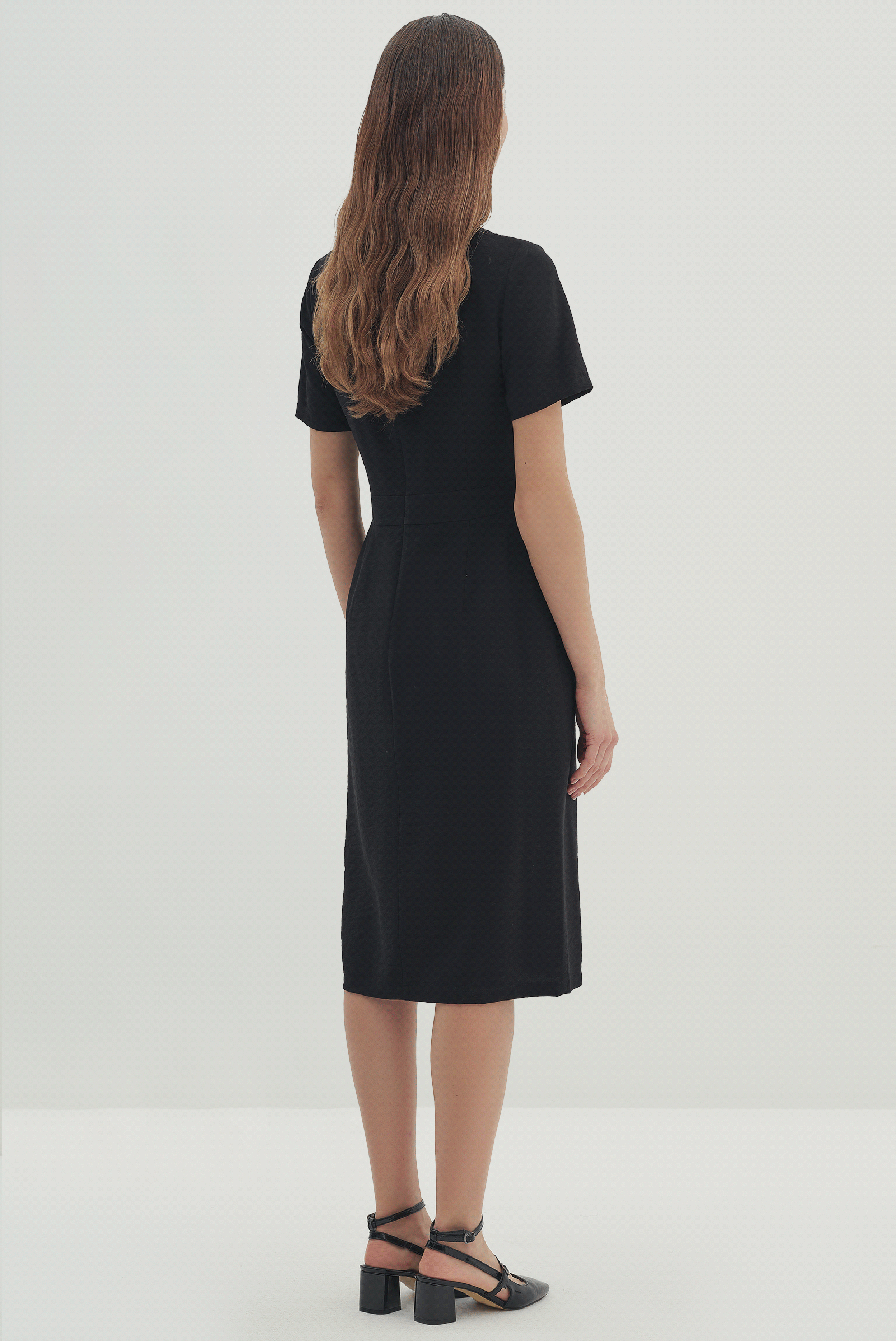 Kemerli Midi Boy Elbise