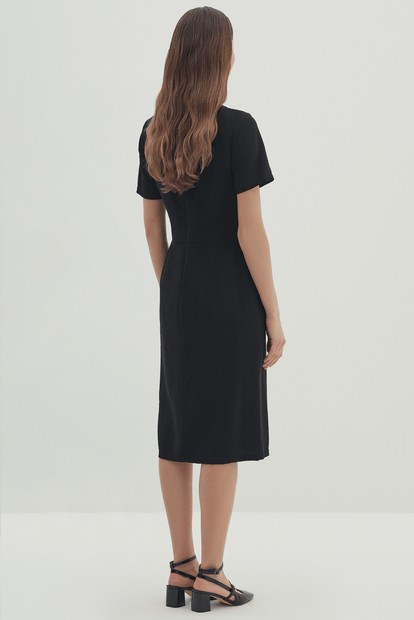 Kemerli Midi Boy Elbise