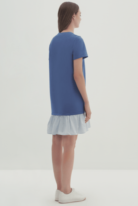 Etek Ucu Taş Detaylı Elbise