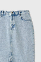 Yırtmaçlı Midi Boy Kot Etek