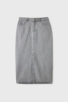 Yırtmaçlı Midi Boy Kot Etek