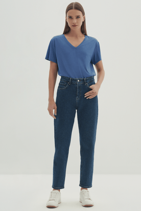 Düz Kesim Denim Pantolon