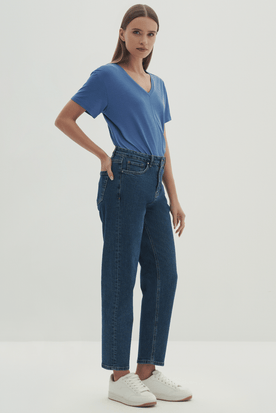 Düz Kesim Denim Pantolon