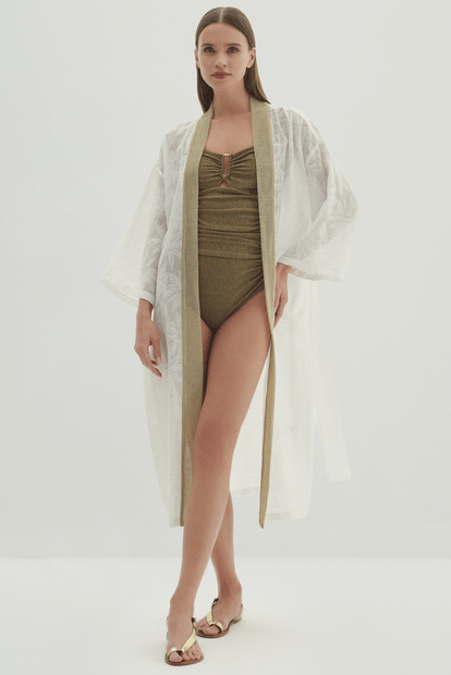 Kuşaklı Uzun Kimono