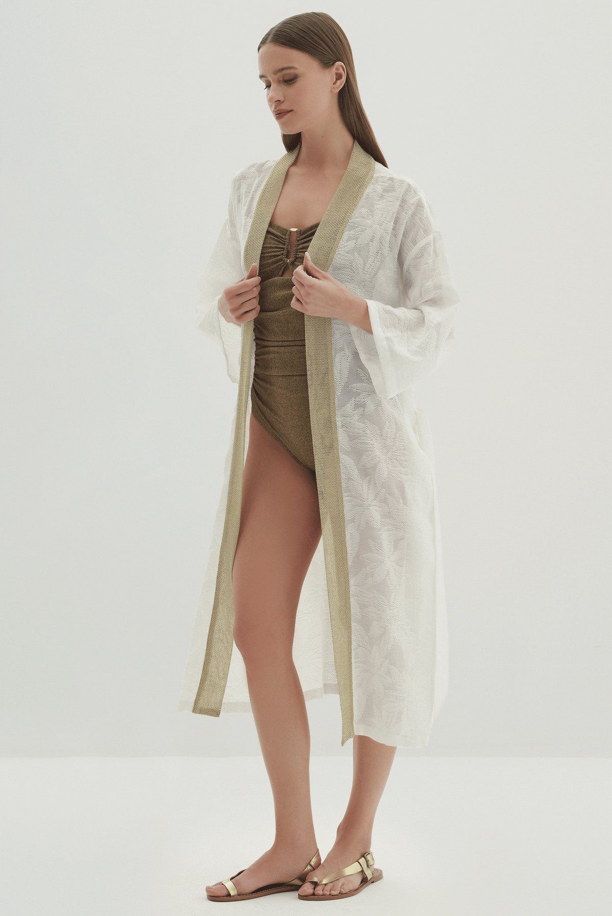 Kuşaklı Uzun Kimono