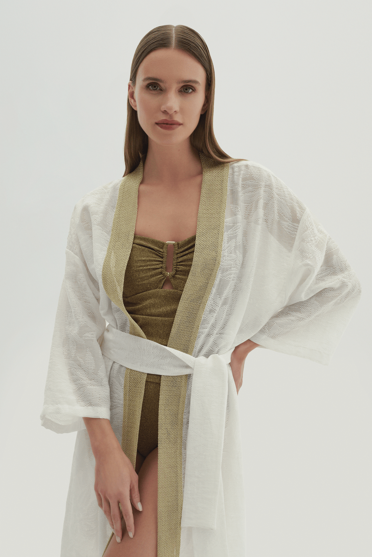 Kuşaklı Uzun Kimono