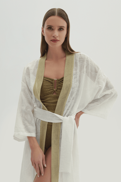 Kuşaklı Uzun Kimono