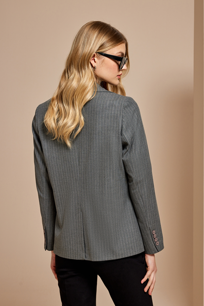 Çizgili Blazer Ceket