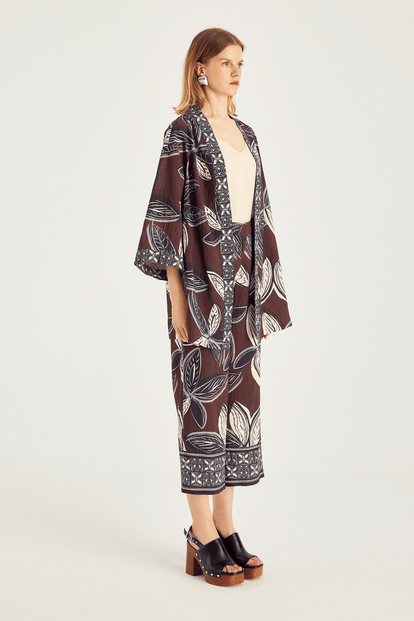 Yaprak Desen Kimono