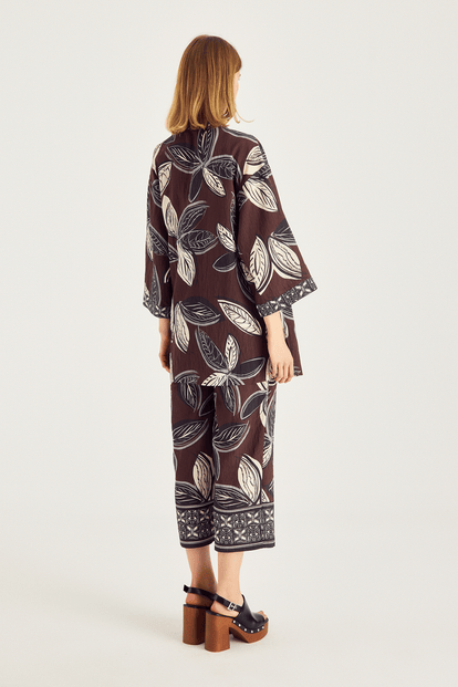Yaprak Desen Kimono