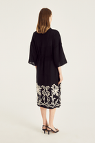 Nakışlı Siyah Kimono