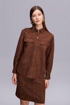 Çıtçıtlı Süet Gömlek