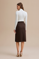 Çizgili Midi Boy Etek