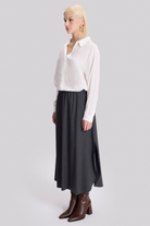 Yırtmaçlı Midi Boy Etek