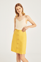 Düğme Detaylı Tüvit Etek