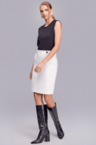 Desenli Diz Boy Etek