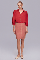 Önü Panelli Tüvit Etek