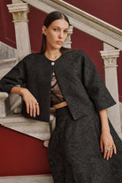 Midi Boy Dokulu Etek