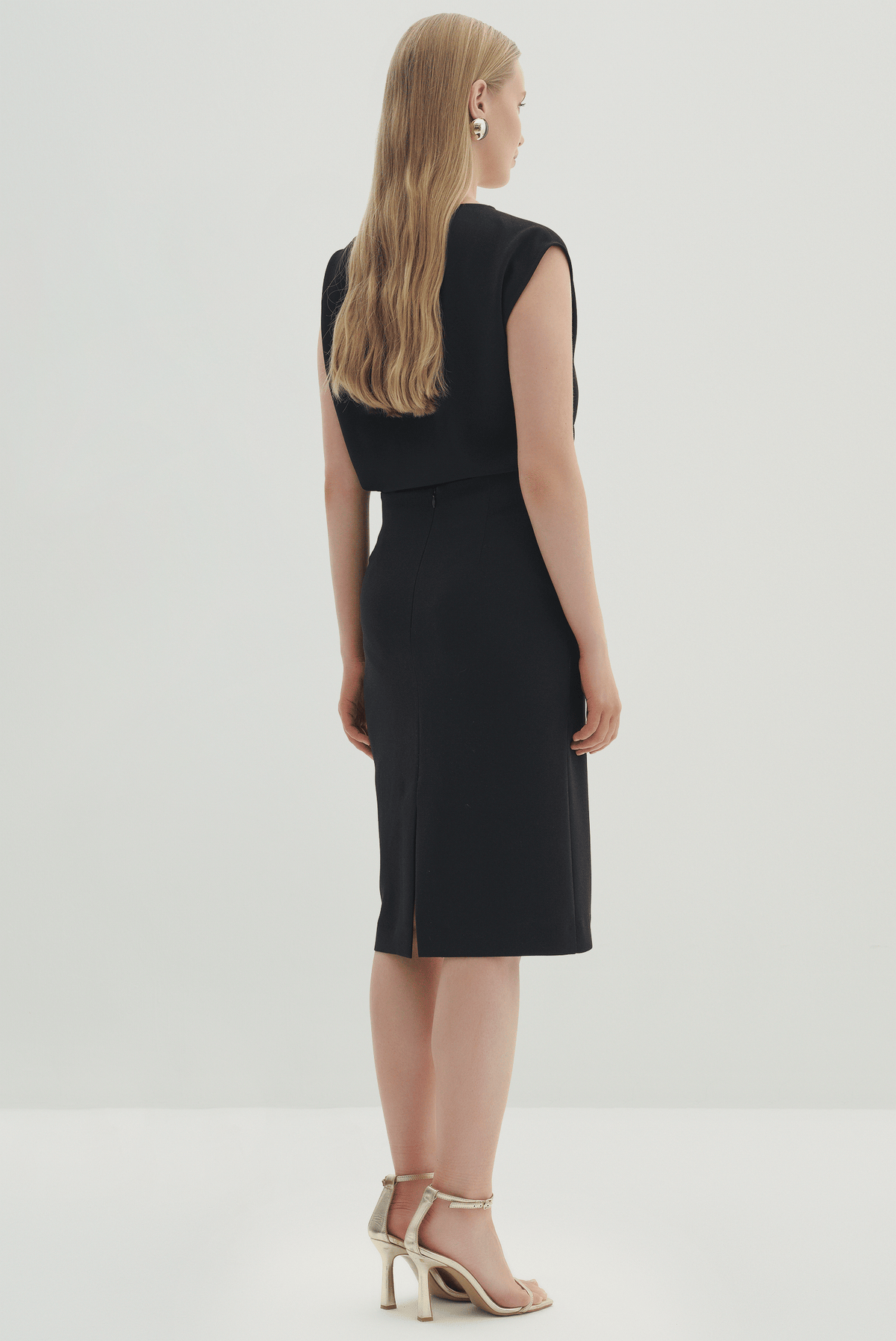 Drape Detaylı Kalem Etek