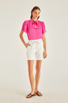 Beli Kuşaklı Duble Paça Şort