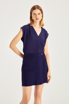 Keten Karışımlı Şort Etek