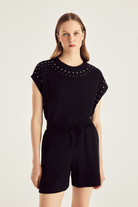 Beli Lastikli Örme Şort