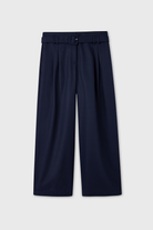 Desenli Kemerli Bol Paça Pantolon