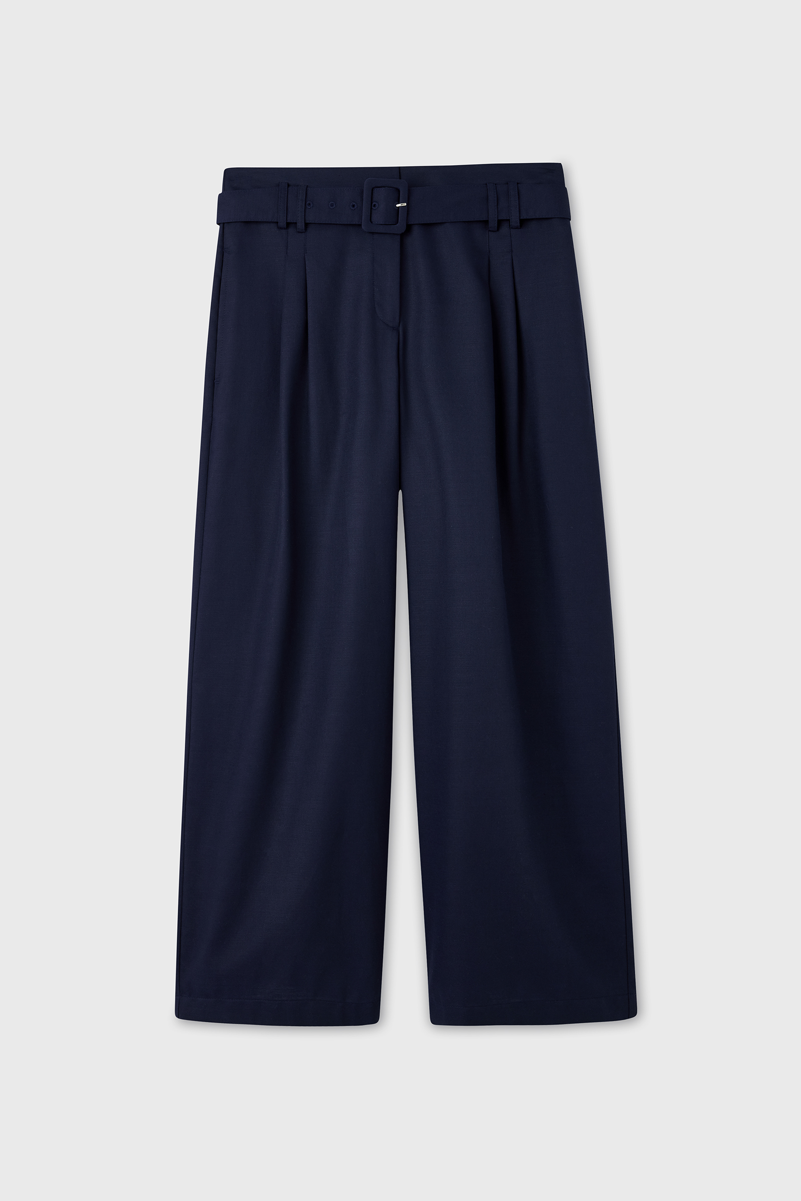 Desenli Kemerli Bol Paça Pantolon