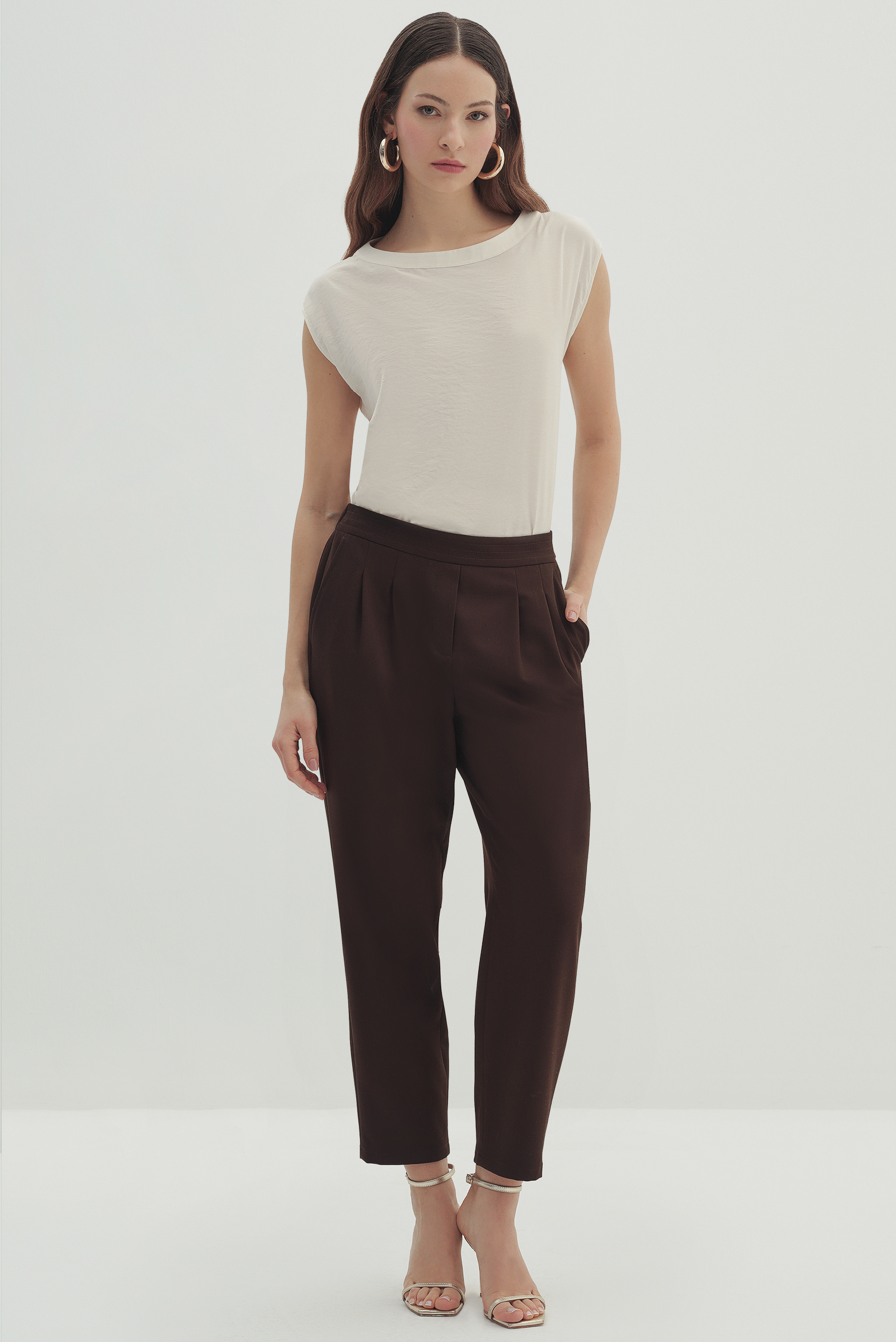 Pile Detaylı Cepli Pantolon