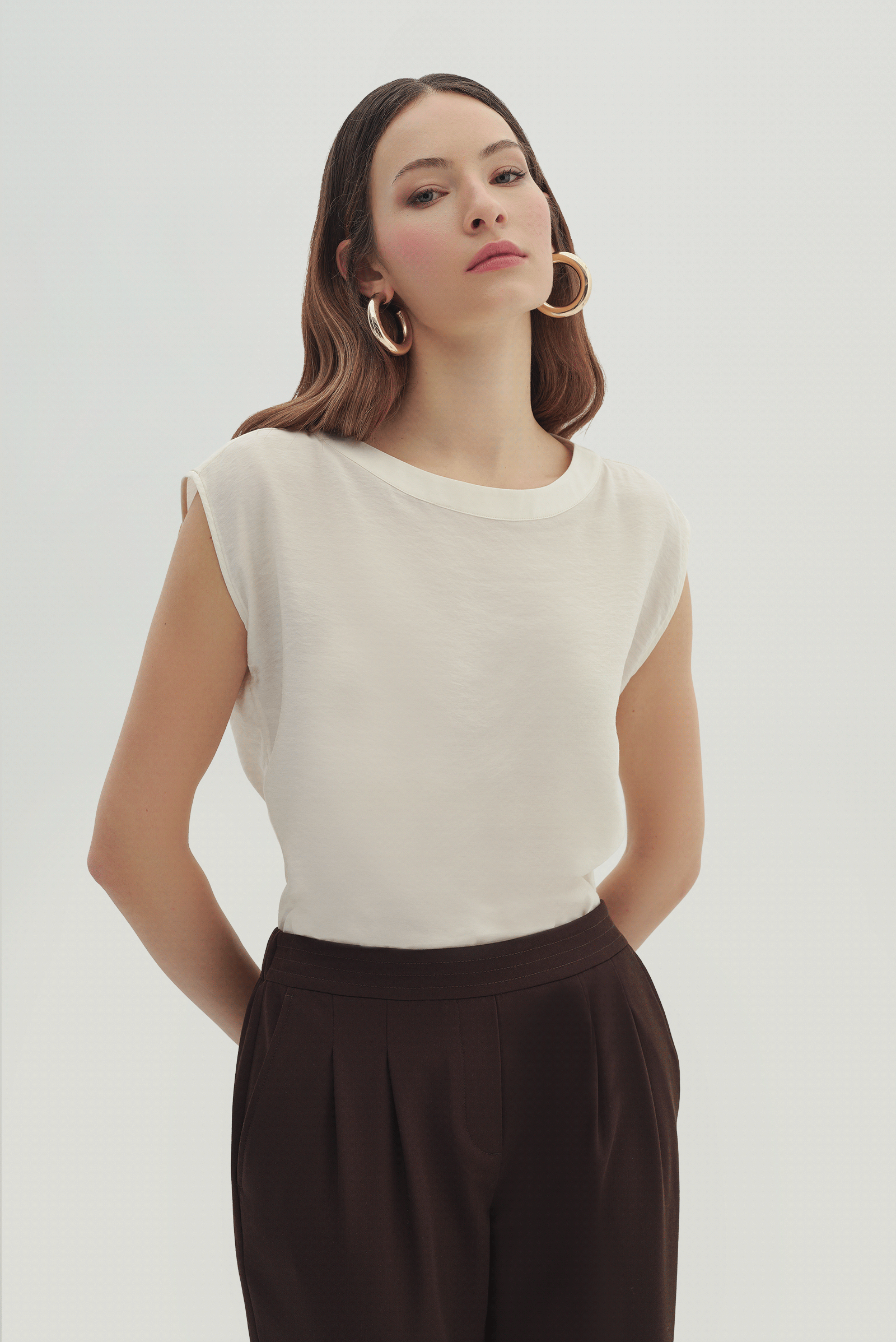 Pile Detaylı Cepli Pantolon