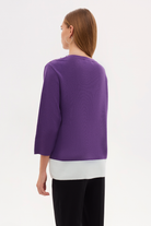 Kontrast Detaylı Truvakar Kol Triko Bluz