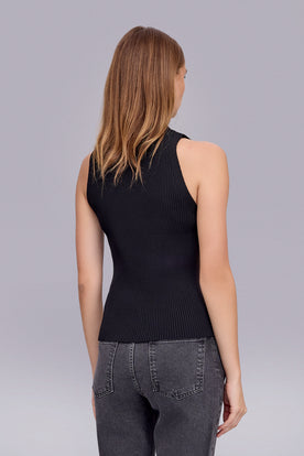 Düğme Detaylı Triko Yelek
