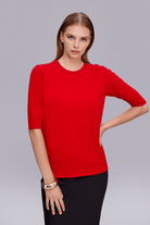 Yarım Kollu Triko Bluz