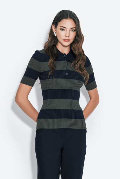 Polo Yaka Triko Bluz