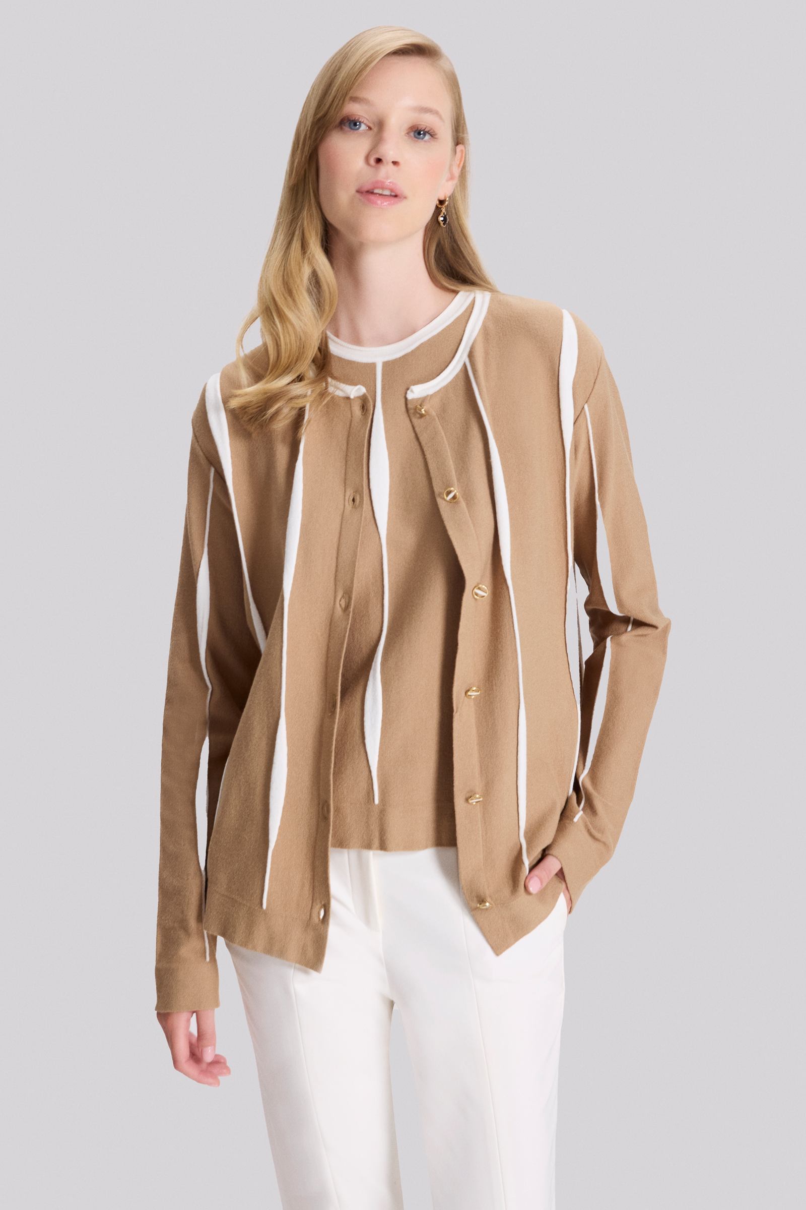 Desenli Triko Hırka