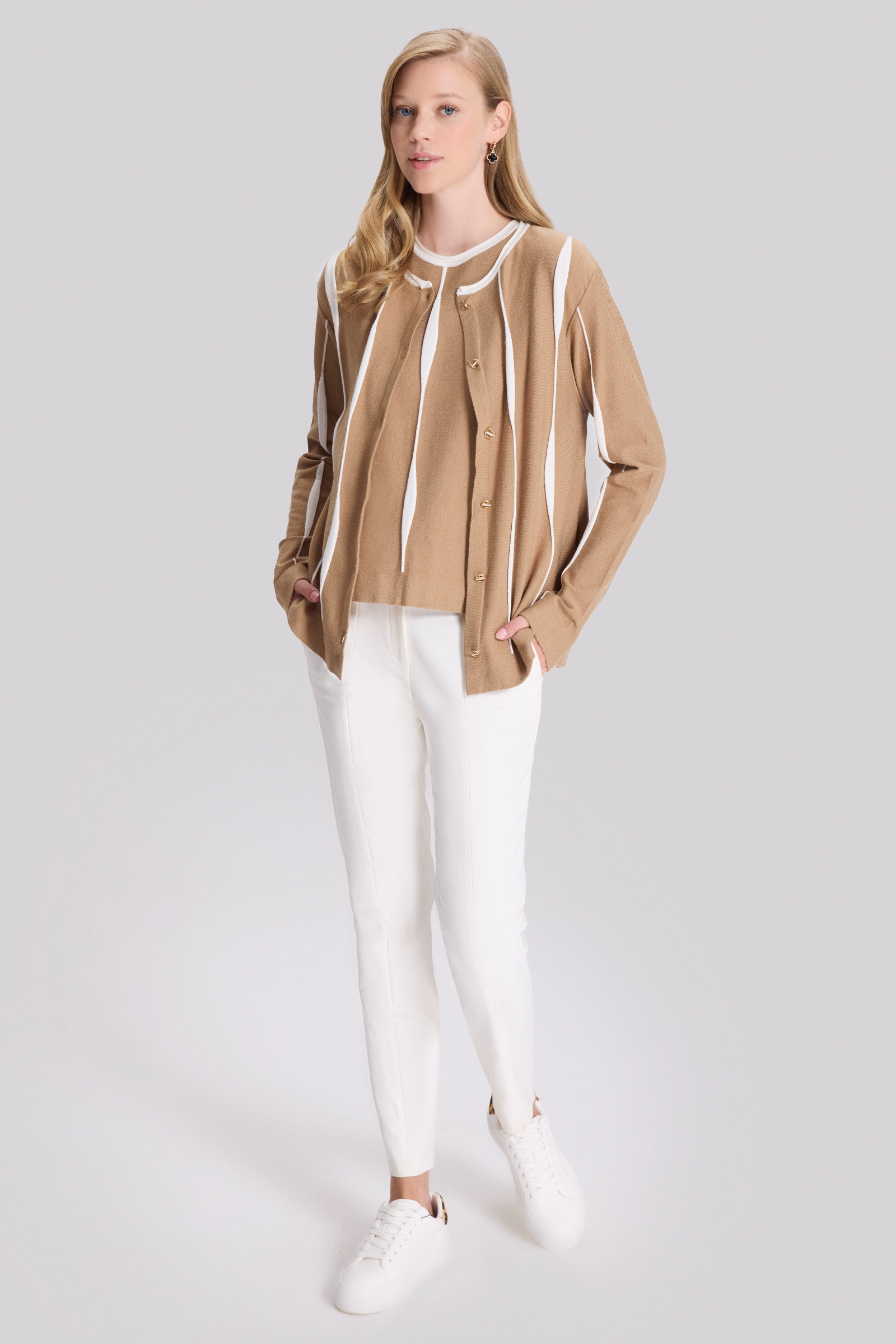 Desenli Triko Hırka