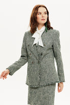 Püsküllü Blazer Form Tüvit Ceket