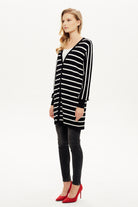 Çizgili Uzun Triko Hırka