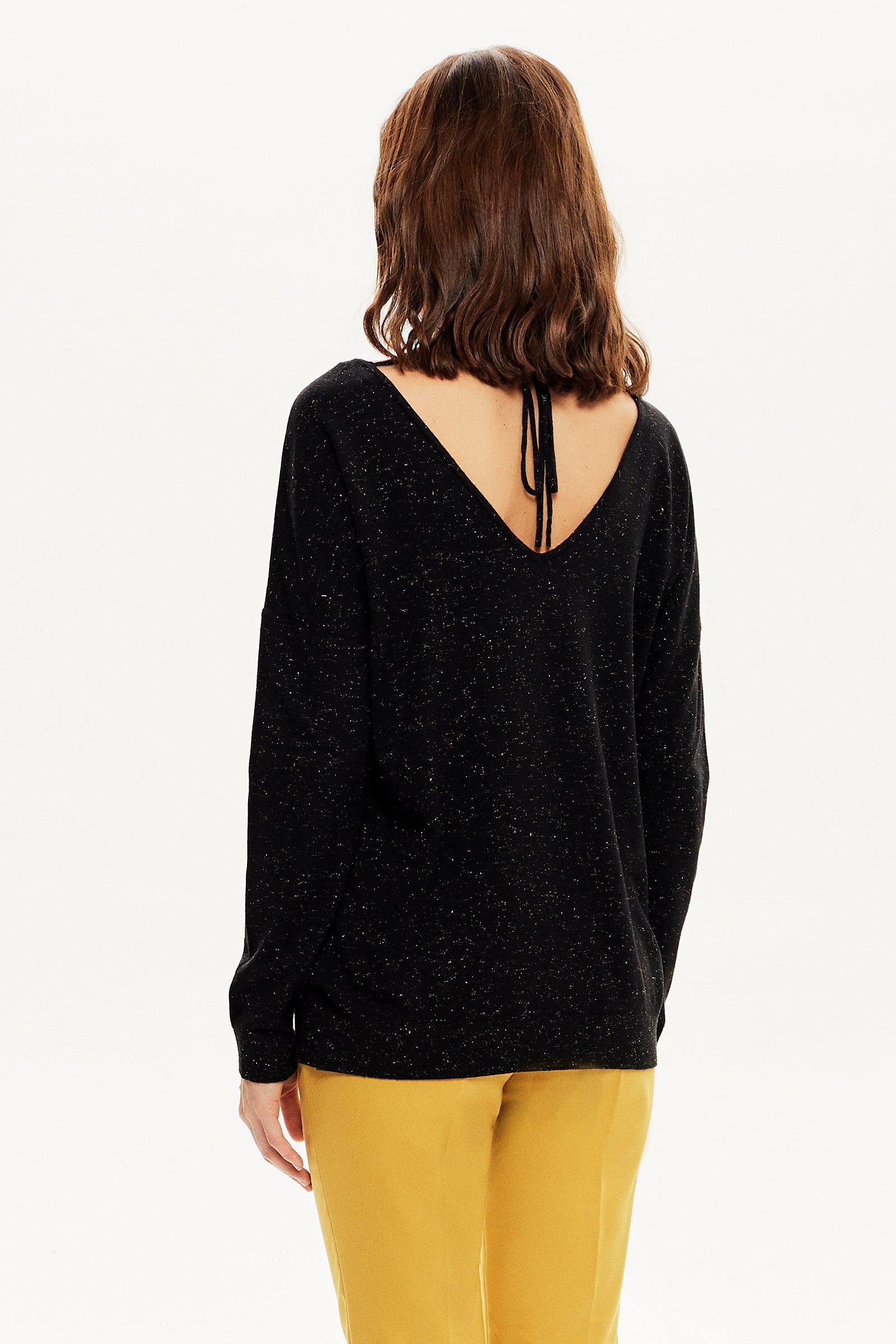 Yıldızlı Sırt Detaylı Triko Bluz