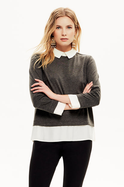 Poplin Detaylı Bluz