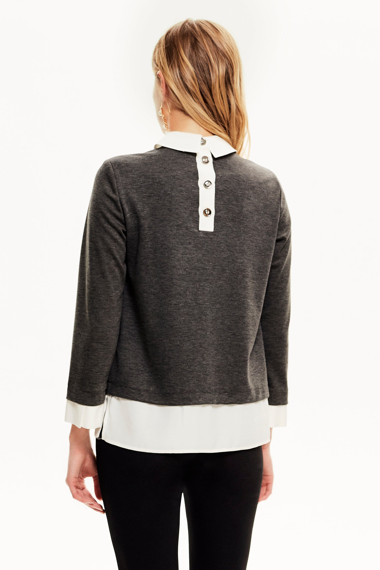 Poplin Detaylı Bluz